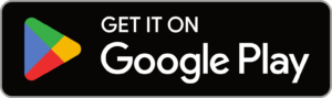 Icon of Google Play Store in black color with Play Store favicon.