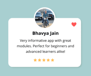 Feedback of our student named Bhavya Jain