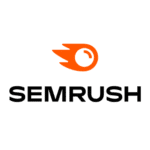 This image includes logo of semrush with its favicon and name written.