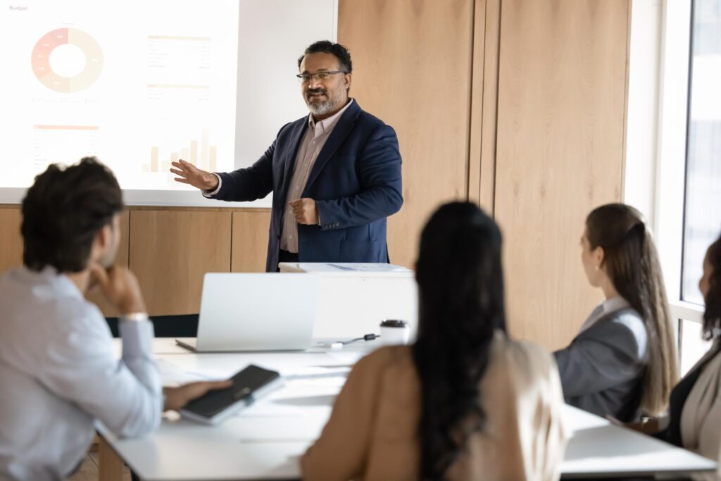 Experienced Indian digital marketer working professionally in office
