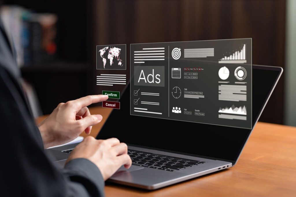 Digital marketer optimizing Google Ads and Meta Ads campaigns.