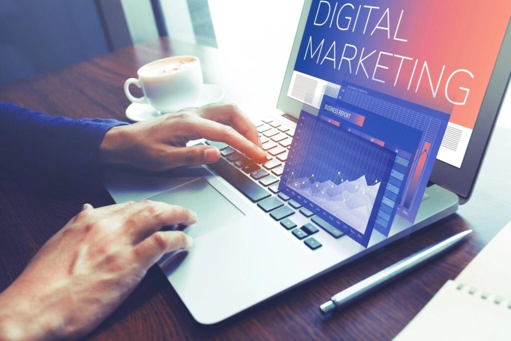 Indian student learning SEO and digital marketing skills on laptop