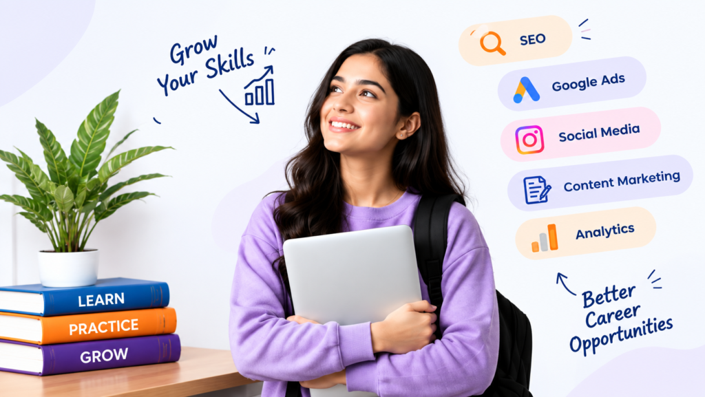 HiDM Digital Marketing Course in Hisar student learning digital marketing skills